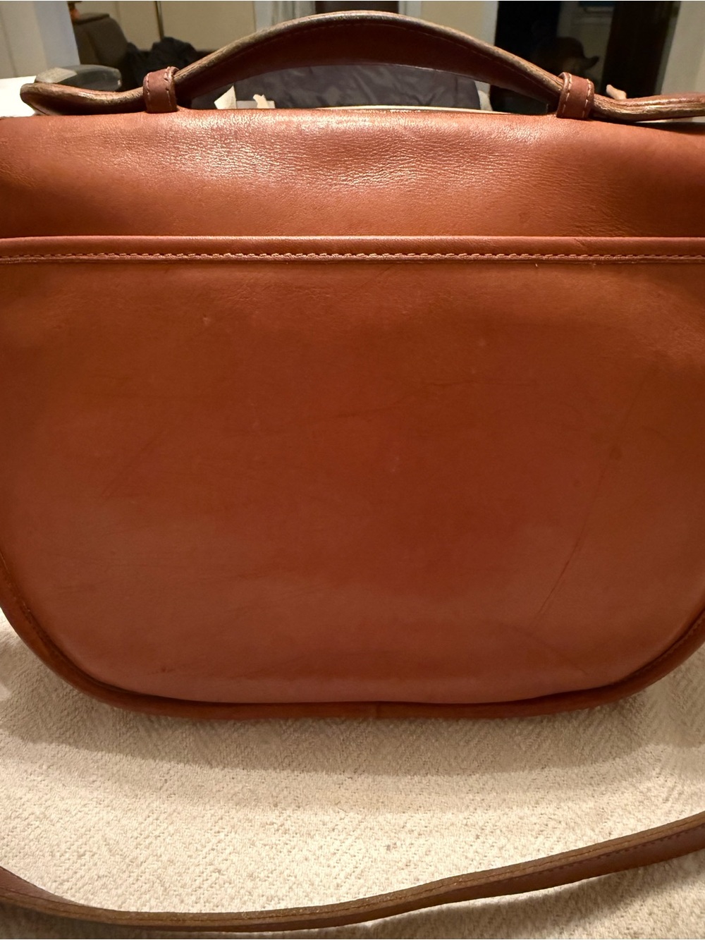 Vintage Coach Large Plaza Bag in British Tan - Picture 2 of 6